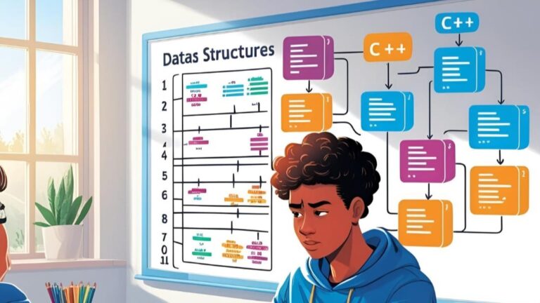 C, C++, data-structures course